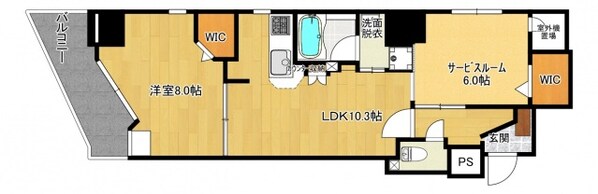 女学院前駅 徒歩3分 5階の物件間取画像